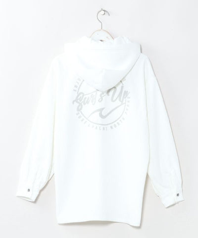 Surf Logo Print Removable Hooded Shirt - SURF＆Palms