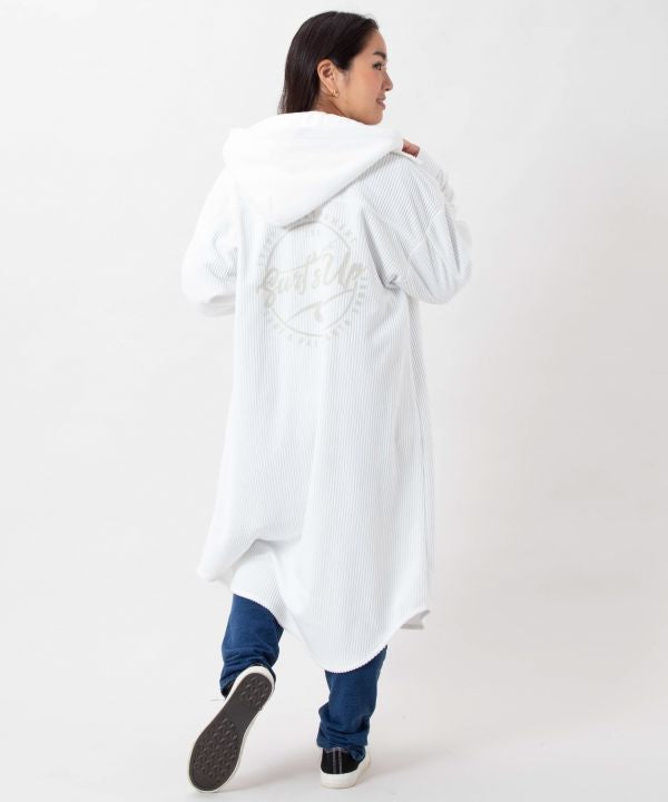 Surf Logo Print Removable Hooded Shirt Dress - SURF＆Palms
