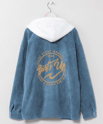 Men's Surf Logo Print Hooded Jacket - SURF＆Palms