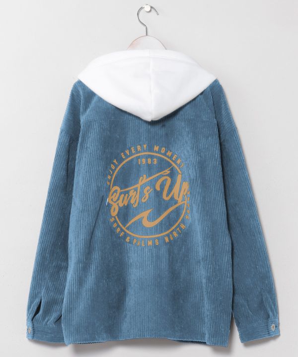 Men's Surf Logo Print Hooded Jacket - SURF＆Palms
