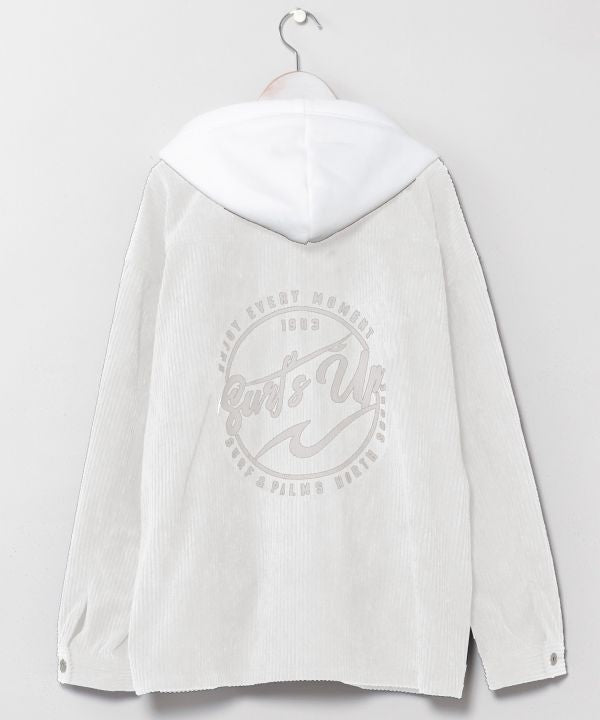 Men's Surf Logo Print Hooded Jacket - SURF＆Palms
