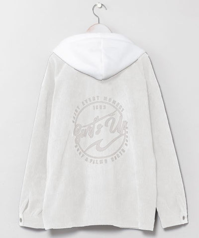 Men's Surf Logo Print Hooded Jacket - SURF＆Palms