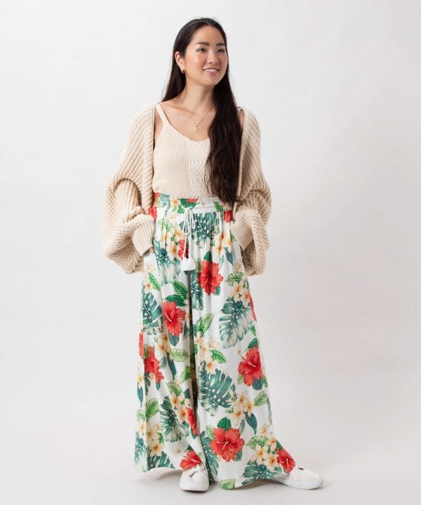 Chunky Knit Embroidered Cardigan Set