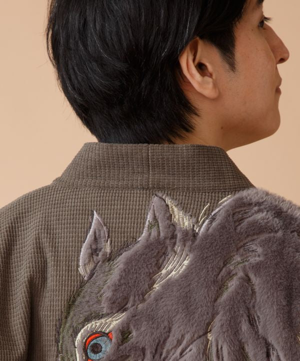 Japanese Animal Art Embroidered Haori by Kaya - Ametsuchi