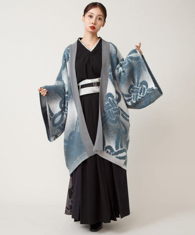 Kikumusubi Knit Kimono Cardigan by Kaya - Ametsuchi
