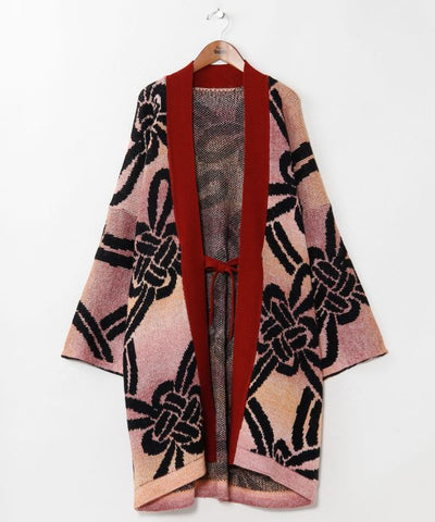 Kikumusubi Knit Kimono Cardigan by Kaya - Ametsuchi