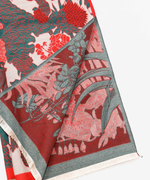 Vibrant Floral Botanical Large Stole by Kaya - Ametsuchi