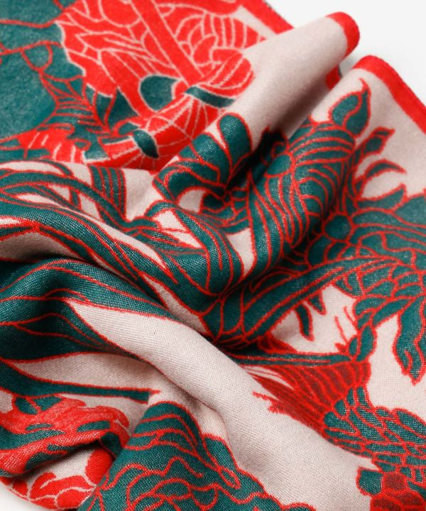 Vibrant Floral Botanical Large Stole by Kaya - Ametsuchi