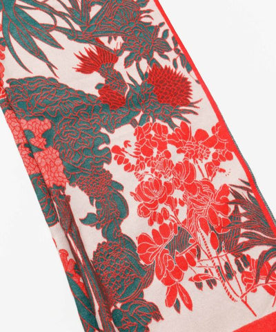 Vibrant Floral Botanical Large Stole by Kaya - Ametsuchi