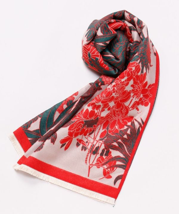 Vibrant Floral Botanical Large Stole by Kaya - Ametsuchi