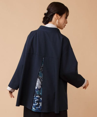 Hakkake Floral Modern Kimono Like Pullover