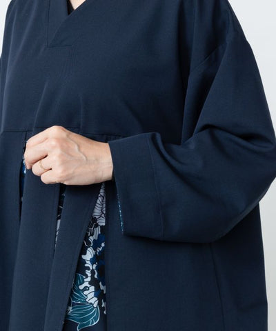Hakkake Floral Modern Kimono Like Pullover