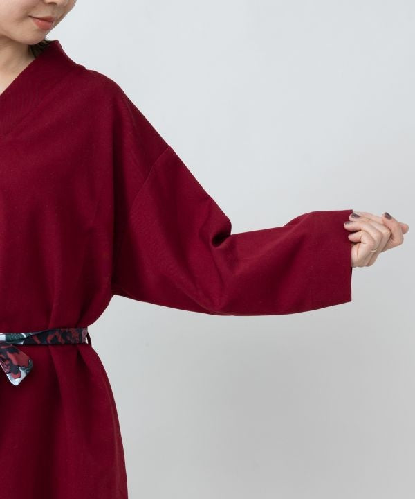 Hakkake Floral Modern Kimono Like Dress
