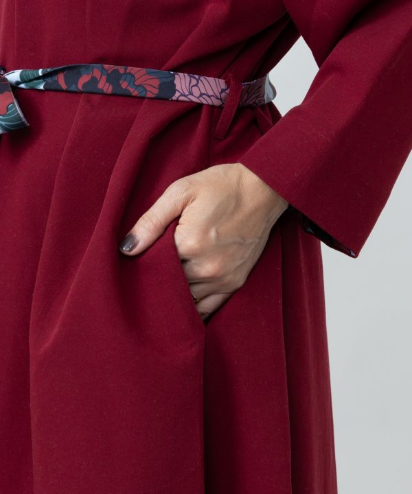 Hakkake Floral Modern Kimono Like Dress