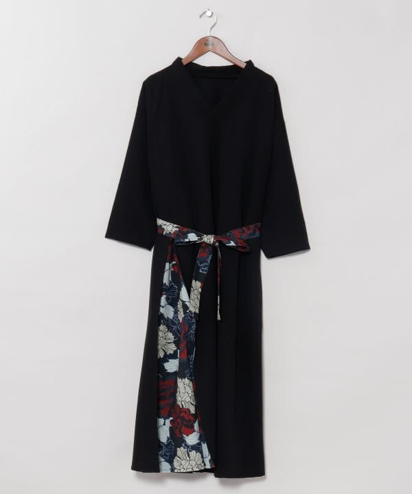 Hakkake Floral Modern Kimono Like Dress