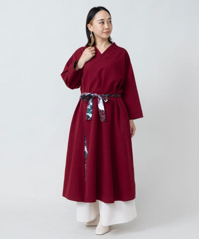 Hakkake Floral Modern Kimono Like Dress