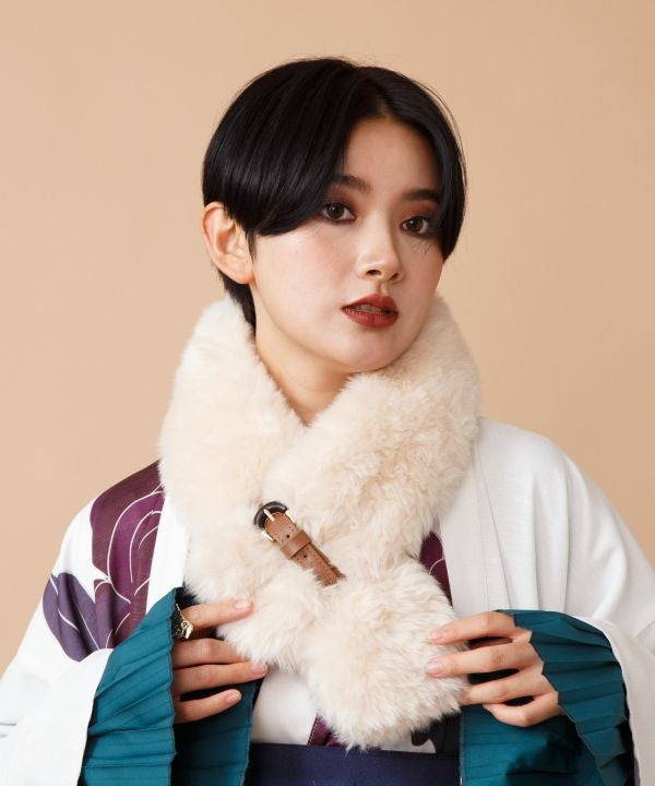 Faux Fur Japanese Style Tippet by Kaya - Ametsuchi
