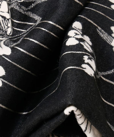 Japanese Botanical Stripe Stole by Kaya - Ametsuchi