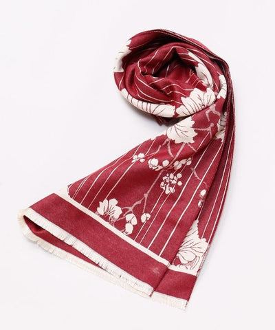 Japanese Botanical Stripe Stole by Kaya - Ametsuchi