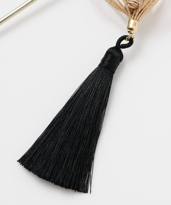 Japanese Mizuhiki Hozuki Hairpin by Kaya - Ametsuchi
