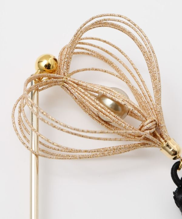 Japanese Mizuhiki Hozuki Hairpin by Kaya - Ametsuchi