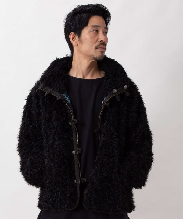 Men's Reversible Faux Fur Jacket by AMINA - Ametsuchi