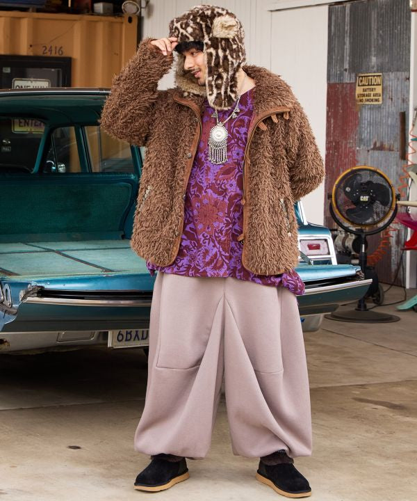 Men's Reversible Faux Fur Jacket by AMINA - Ametsuchi