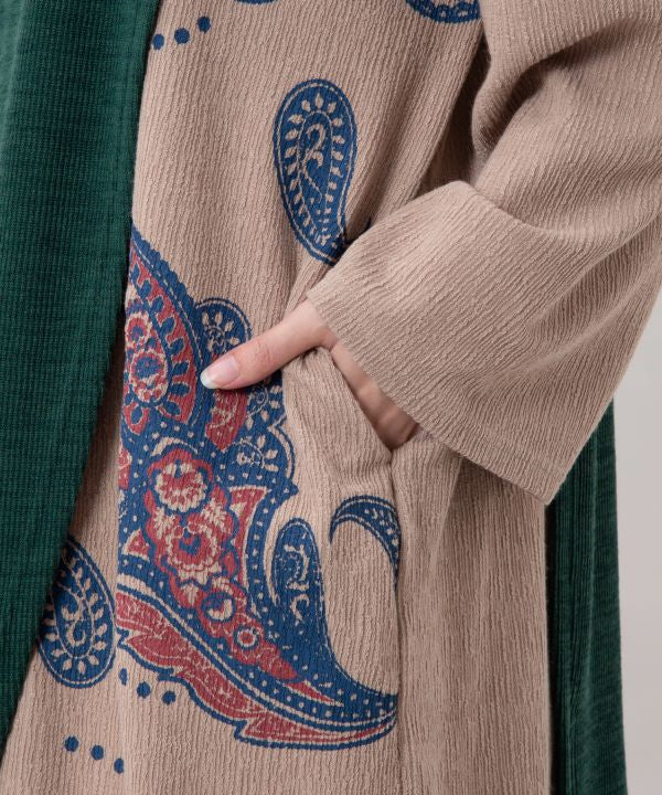 Paisley Layered-Look Panel Dress