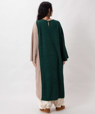 Paisley Layered-Look Panel Dress
