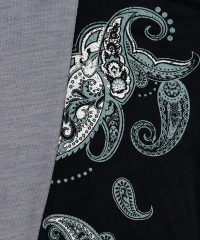Men's Paisley Layered-Look Panel Top