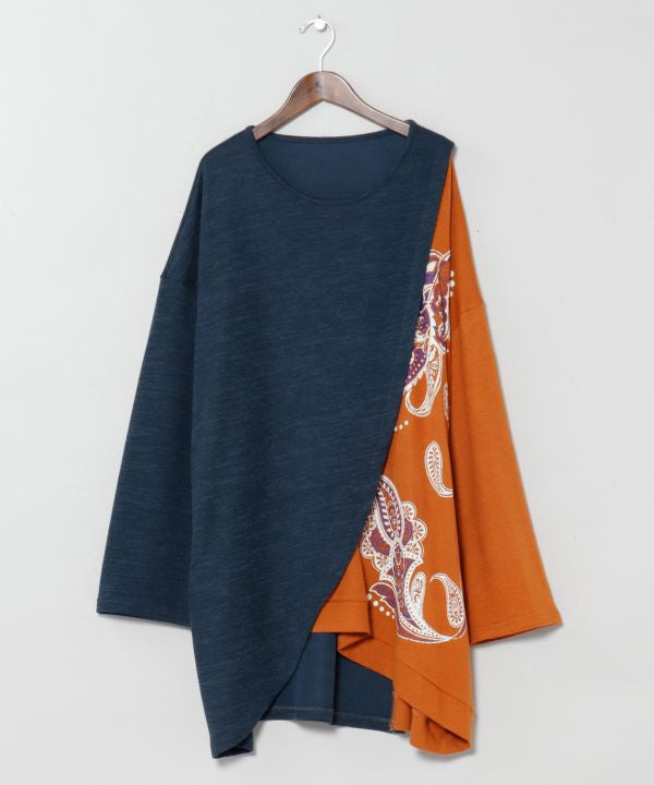Men's Paisley Layered-Look Panel Top