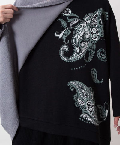 Men's Paisley Layered-Look Panel Top