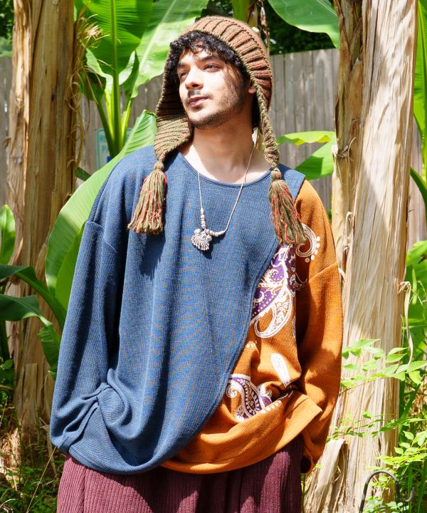Men's Paisley Layered-Look Panel Top