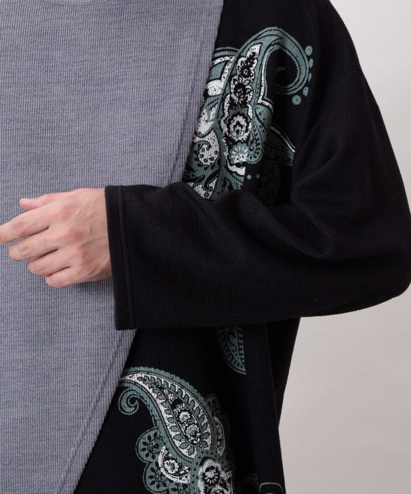 Men's Paisley Layered-Look Panel Top