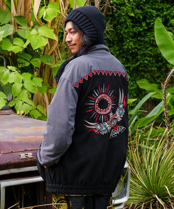 Men's Embroidered Patchwork Jacket