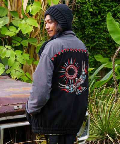 Men's Embroidered Patchwork Jacket