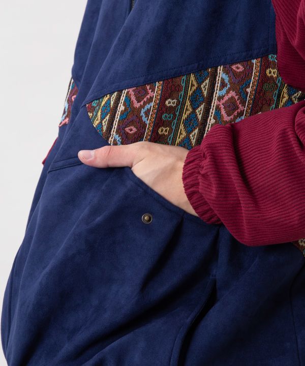 Men's Embroidered Patchwork Jacket
