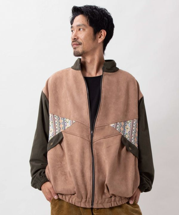 Men's Embroidered Patchwork Jacket