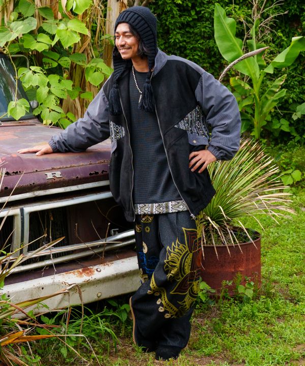 Men's Embroidered Patchwork Jacket
