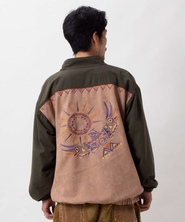 Men's Embroidered Patchwork Jacket