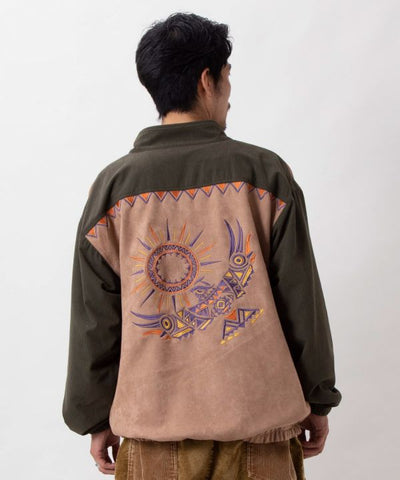 Men's Embroidered Patchwork Jacket