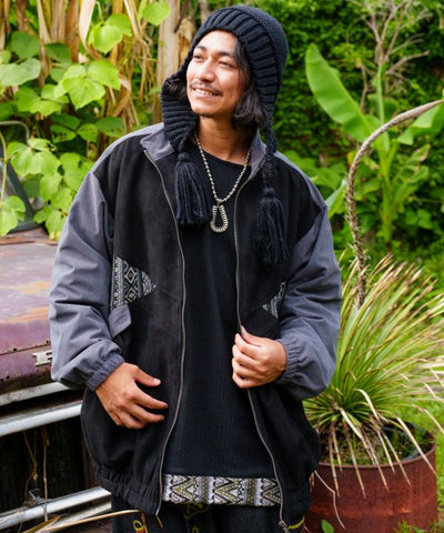 Men's Embroidered Patchwork Jacket