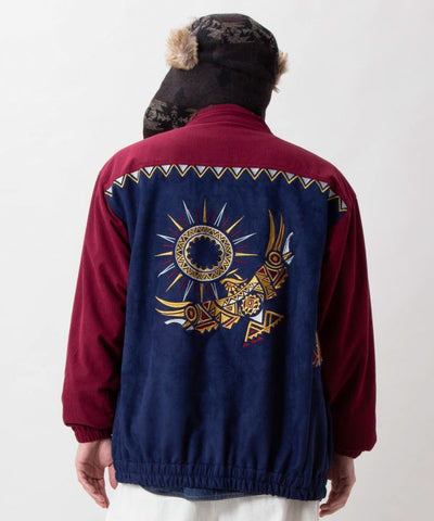 Men's Embroidered Patchwork Jacket
