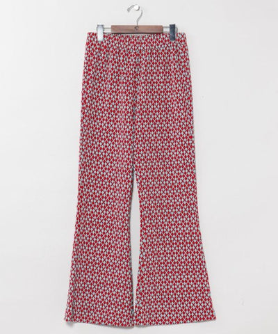 Colorful Geometric Bootcut Pants