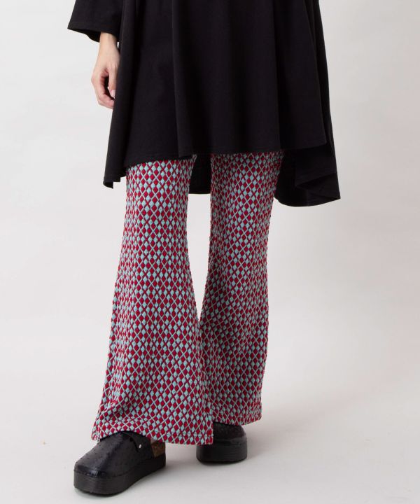 Colorful Geometric Bootcut Pants
