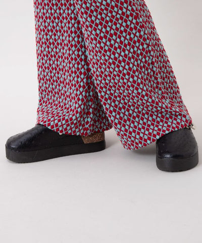 Colorful Geometric Bootcut Pants