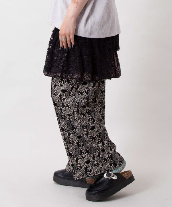 Botanical Wide-Leg Pants