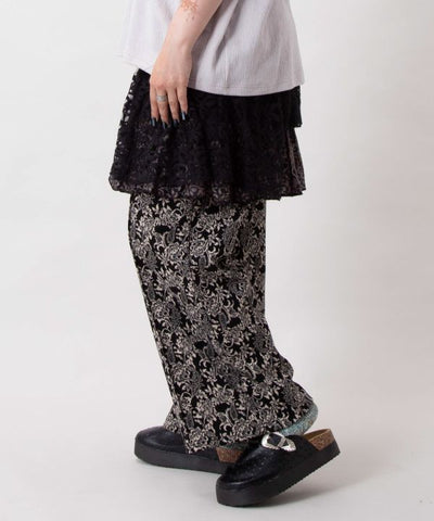 Botanical Wide-Leg Pants