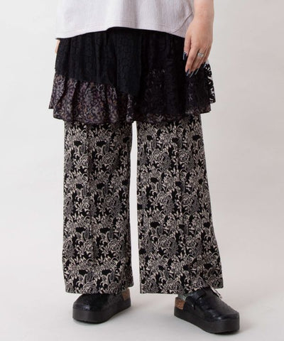 Botanical Wide-Leg Pants