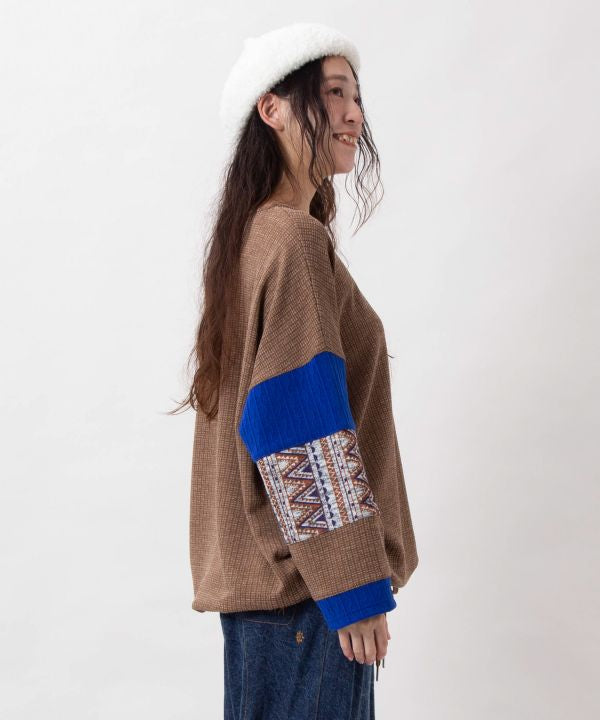 Geometric Pattern Patchwork Top